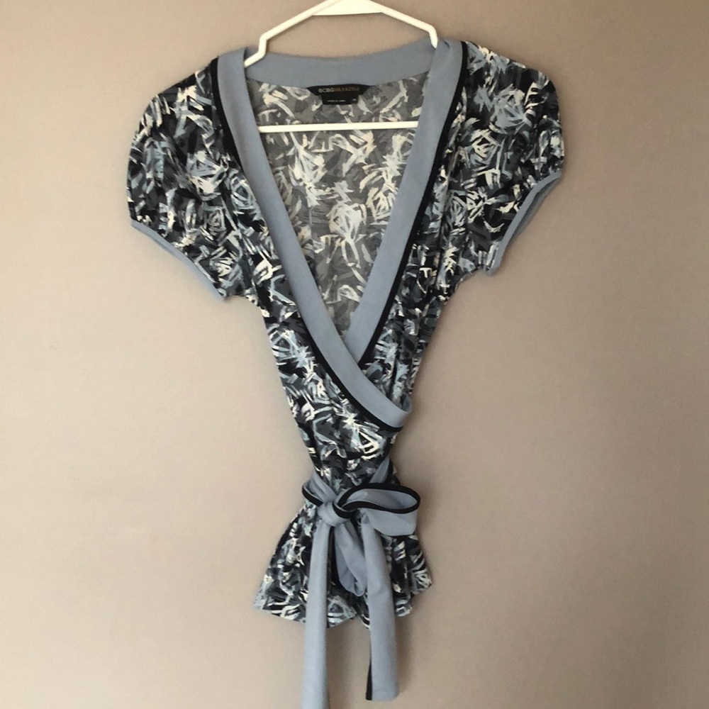 BCBG Maxazria wrap shirt